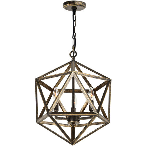 Amazon 3 Light 17 inch Antique forged copper Up Pendant Ceiling Light