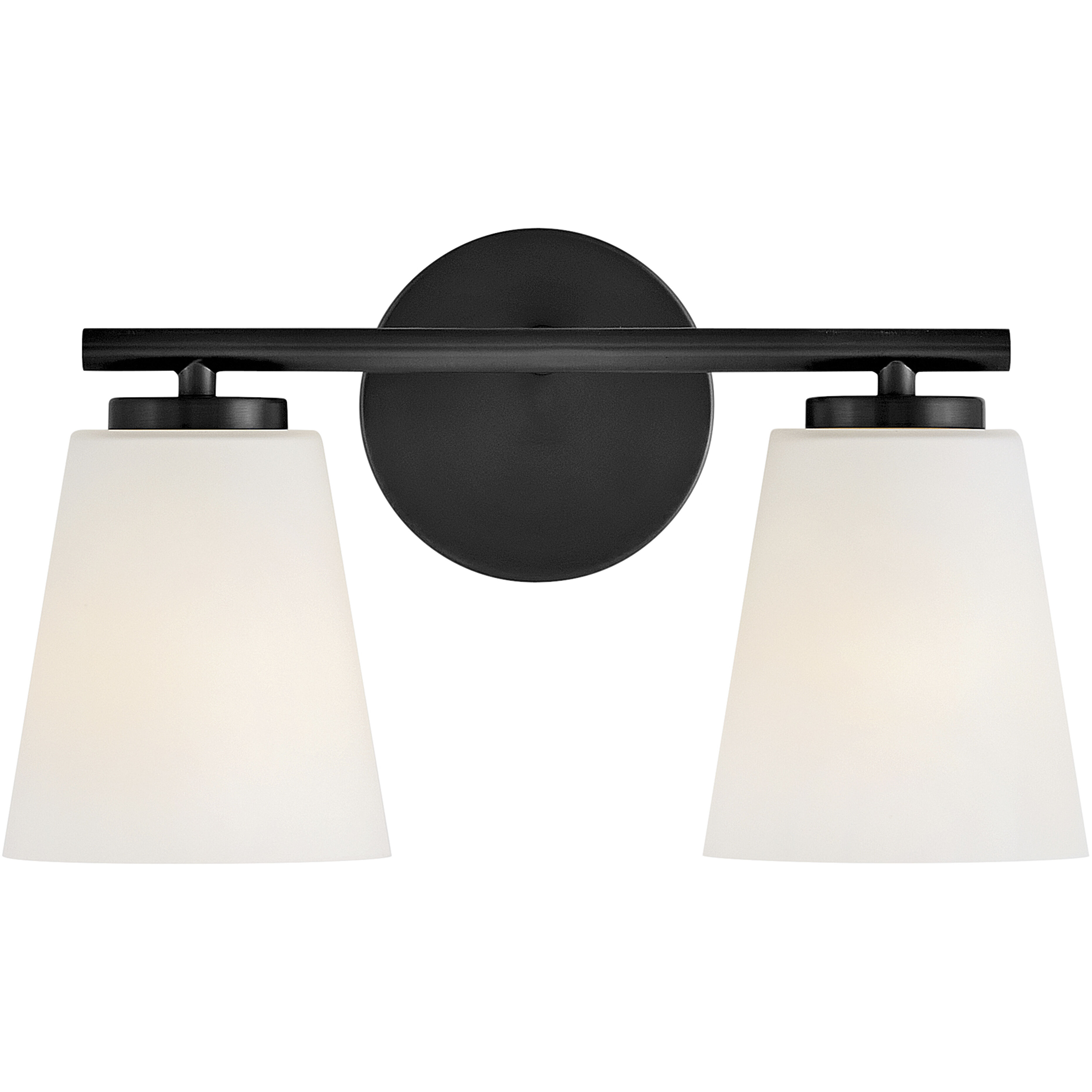 Bri 2 Light 15 inch Black Bath Light Wall Light