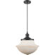 Franklin Restoration Oxford 1 Light 12 inch Oil Rubbed Bronze Mini Pendant Ceiling Light in Incandescent, Matte White, Franklin Restoration