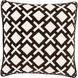Alexandria 18 inch Dark Brown, Cream Pillow Kit