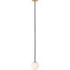 Sean Lavin Orbet LED 3 inch Hand Rubbed Antique Brass Port Alone Pendant Ceiling Light