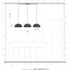 Domma 3 Light 48 inch Black with Brushed Nickel Accents Linear Chandelier Ceiling Light, Extra Large
