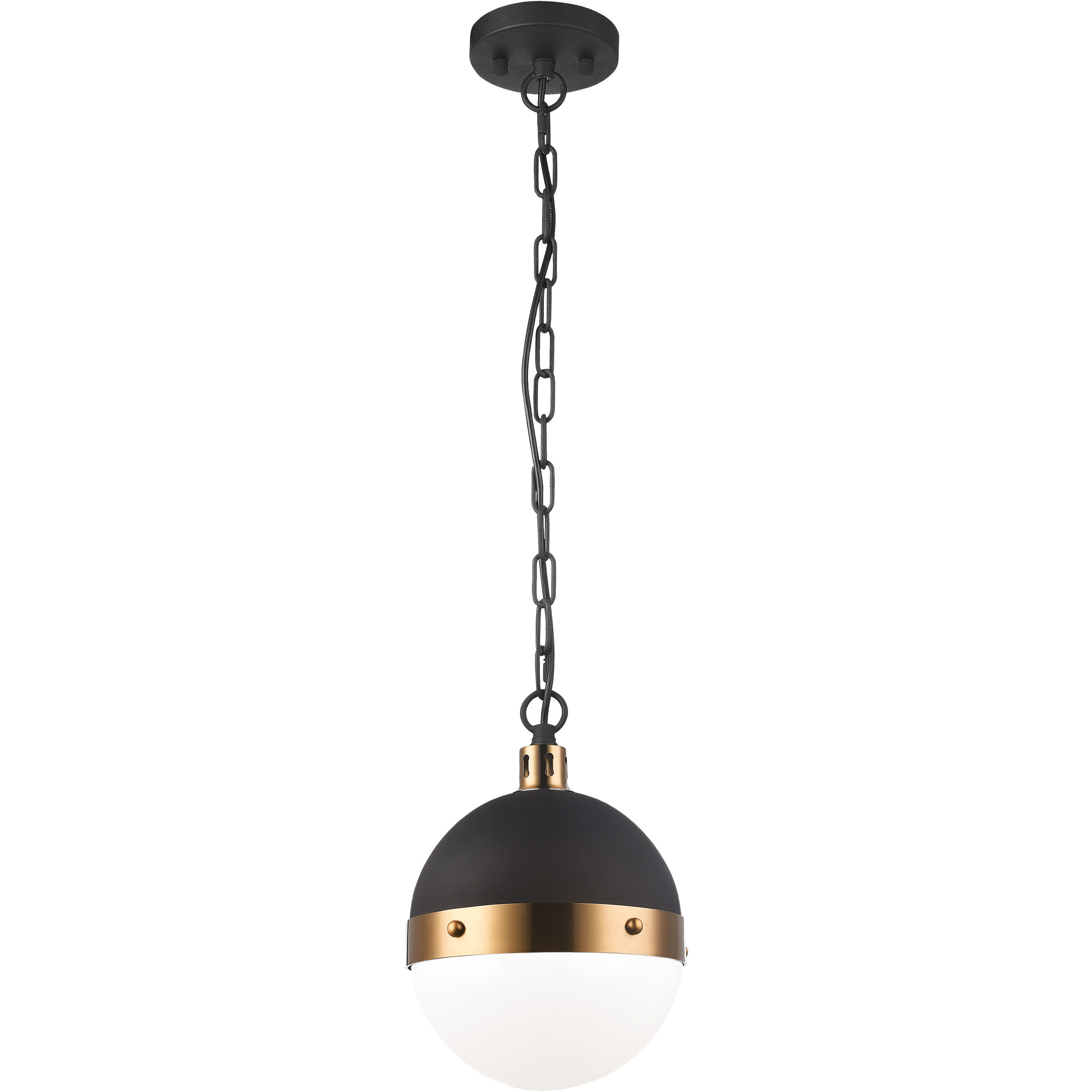 Torino 1 Light 8 inch Aged Gold Brass Pendant Ceiling Light in Aged Gold Brass and Opal Glass