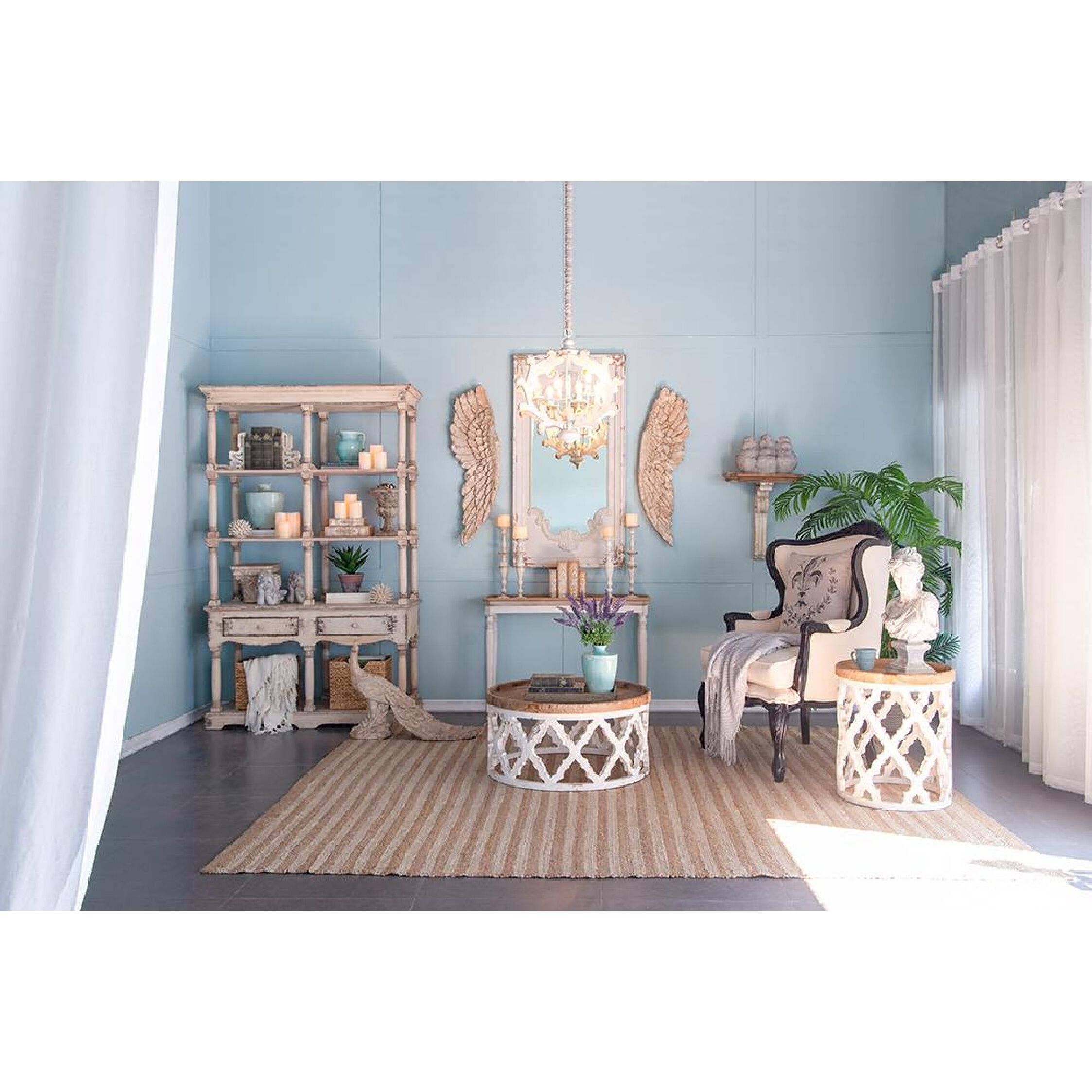 Anita 32 X 31.9 inch Natural/White Coffee Table