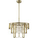 Melody 1 Light 24 inch Satin Brass Pendant Ceiling Light