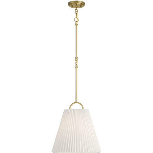 Scandinavian 1 Light 15 inch Natural Brass Pendant Ceiling Light