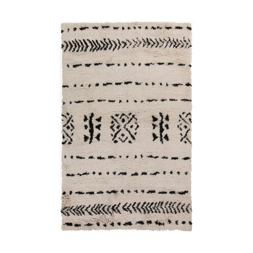 Denali 96 X 60 inch Ivory/Black Rugs, Wool