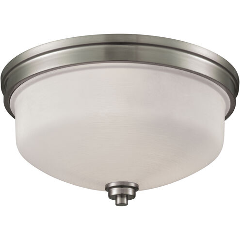 Casual Mission 3 Light 13 inch Brushed Nickel Flush Mount Ceiling Light