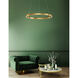 Groove WiZ LED 23.5 inch Gold Single Pendant Ceiling Light