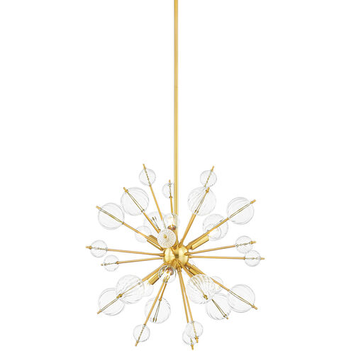 Linnea 6 Light 22 inch Aged Brass Chandelier Ceiling Light