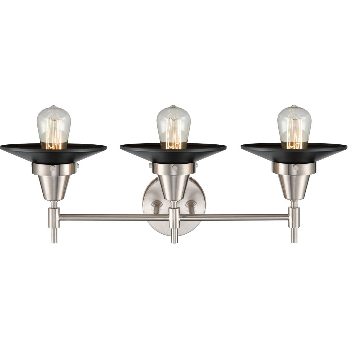 Caden 3 Light 26 inch Satin Nickel Bath Vanity Light Wall Light in Matte Black