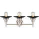 Caden LED 26 inch Satin Nickel Bath Vanity Light Wall Light in Matte Black