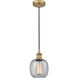 Edison Belfast LED 6 inch Brushed Brass Mini Pendant Ceiling Light