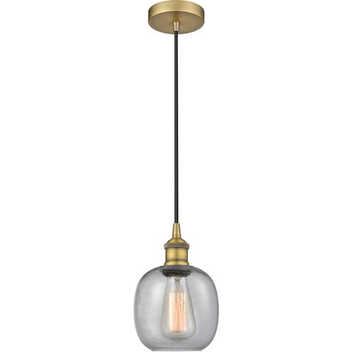 Edison Belfast LED 6 inch Brushed Brass Mini Pendant Ceiling Light