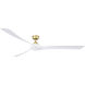 Wrap Custom Brushed Satin Brass Fan Motor, Marine Grade