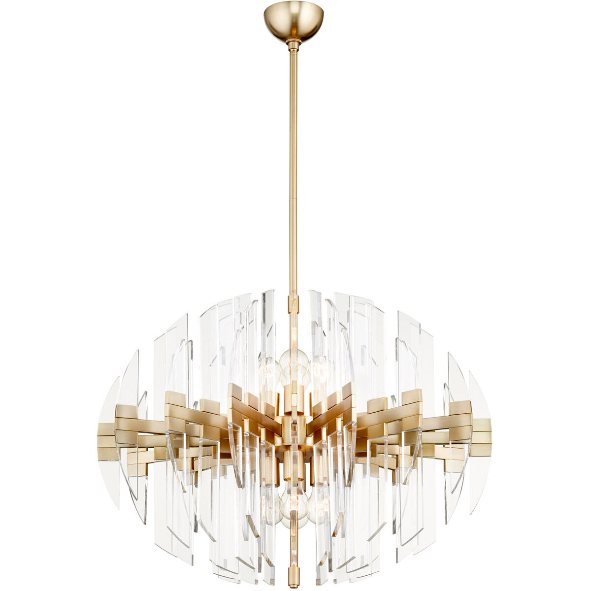Zion 8 Light 31 inch Aged Brass Chandelier Ceiling Light