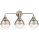 Nouveau 2 Hampden LED 25 inch Brushed Brass Bath Vanity Light Wall Light in Clear Glass