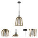 Parkton 1 Light 11 inch Burlap and Black Pendant Ceiling Light, Mini Light Design