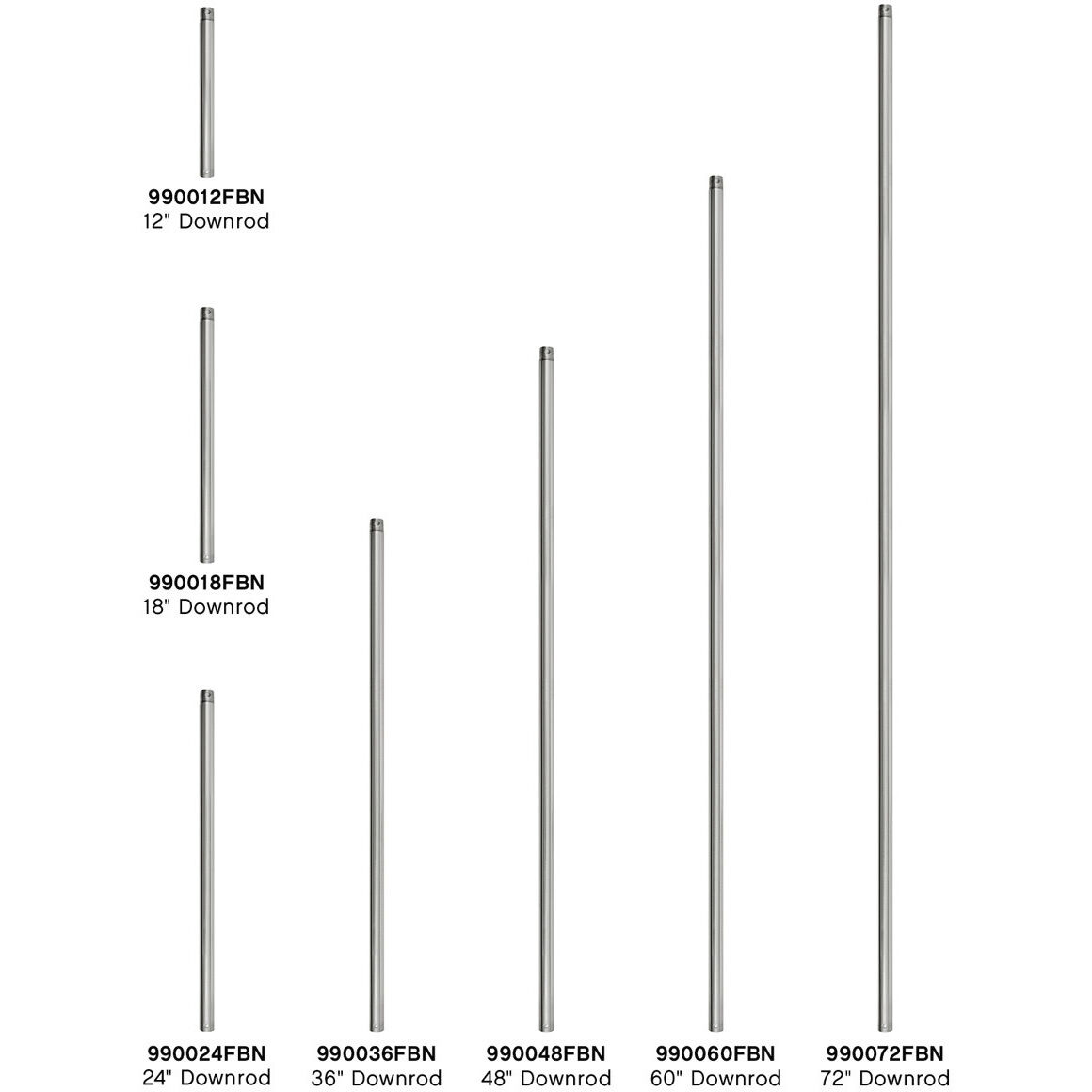 Downrod Brushed Nickel Fan Downrod
