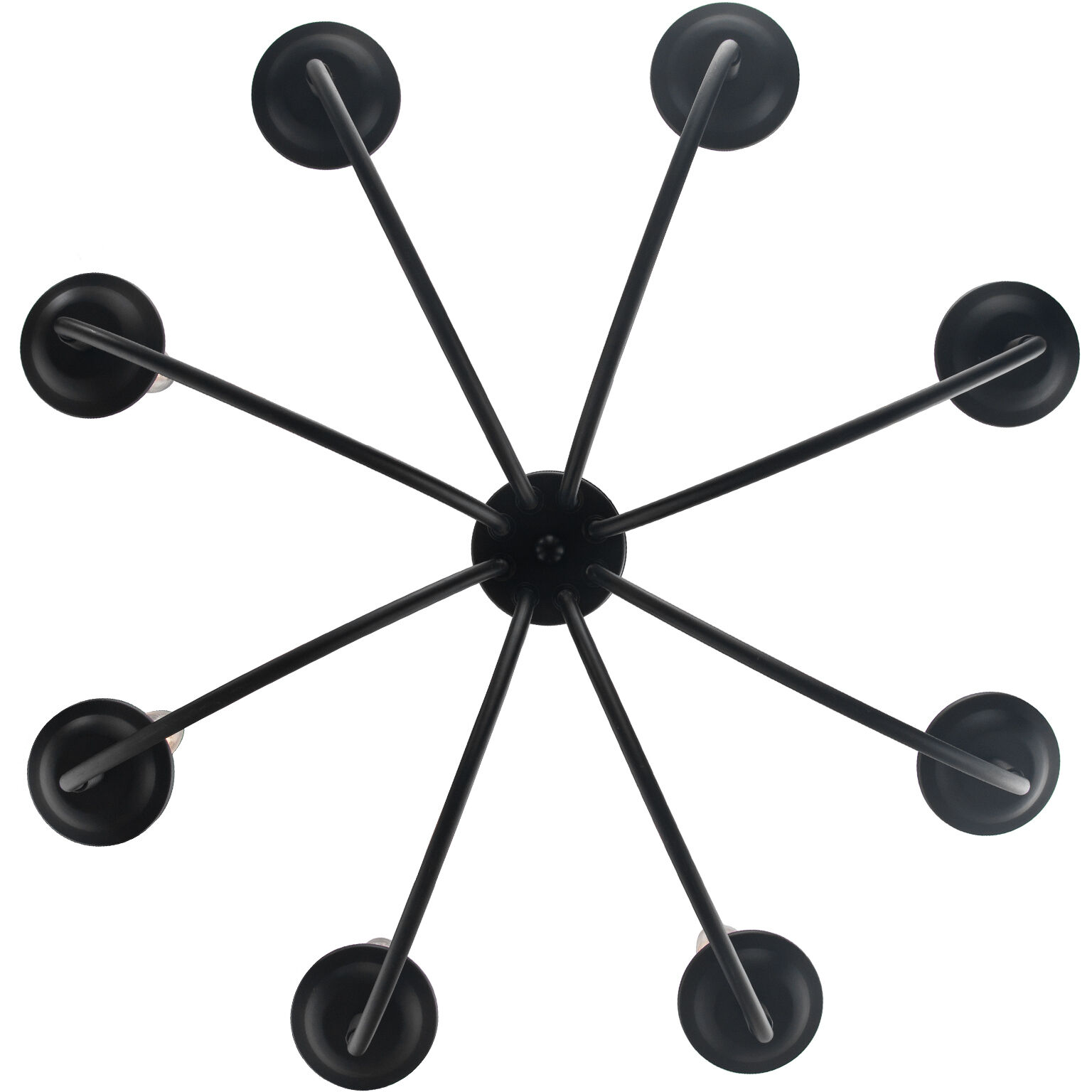 Candle 8 Light 27 inch Black Chandelier Ceiling Light