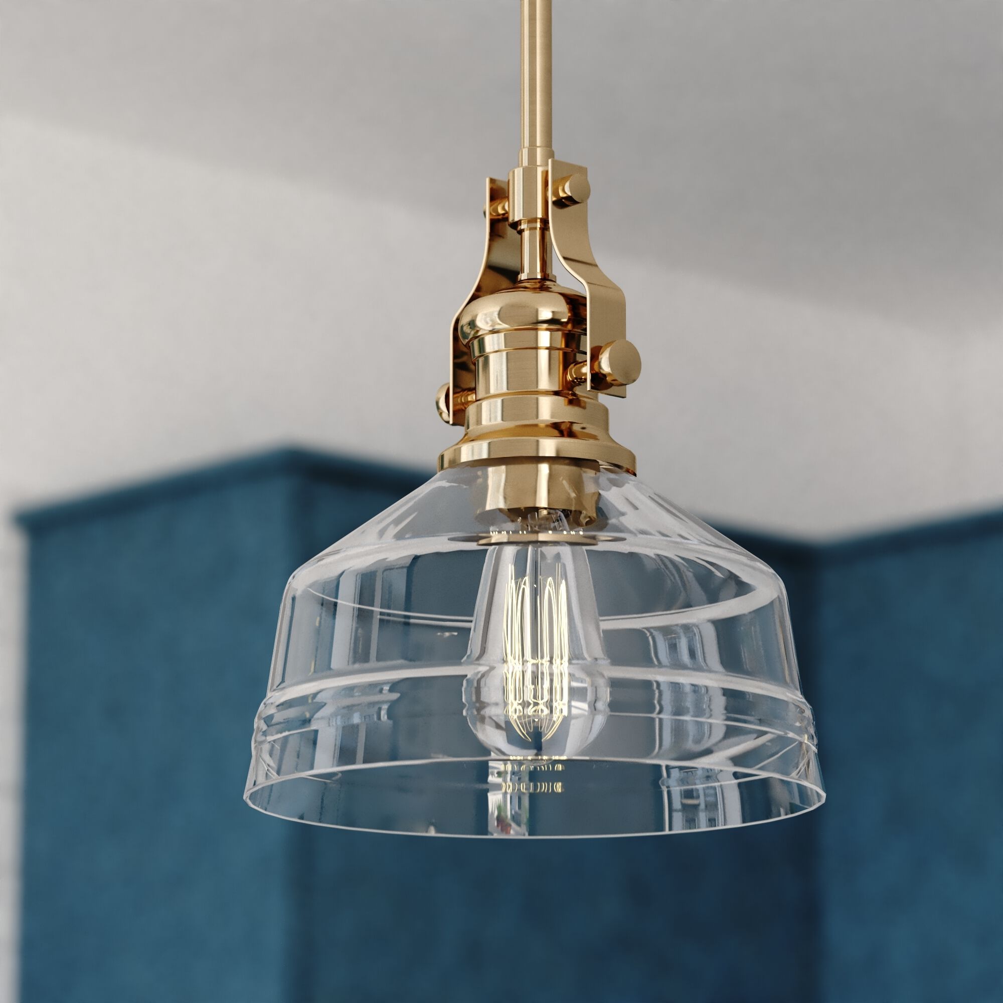 Beloit 1 Light 9 inch Brushed Gold Mini Pendant Ceiling Light