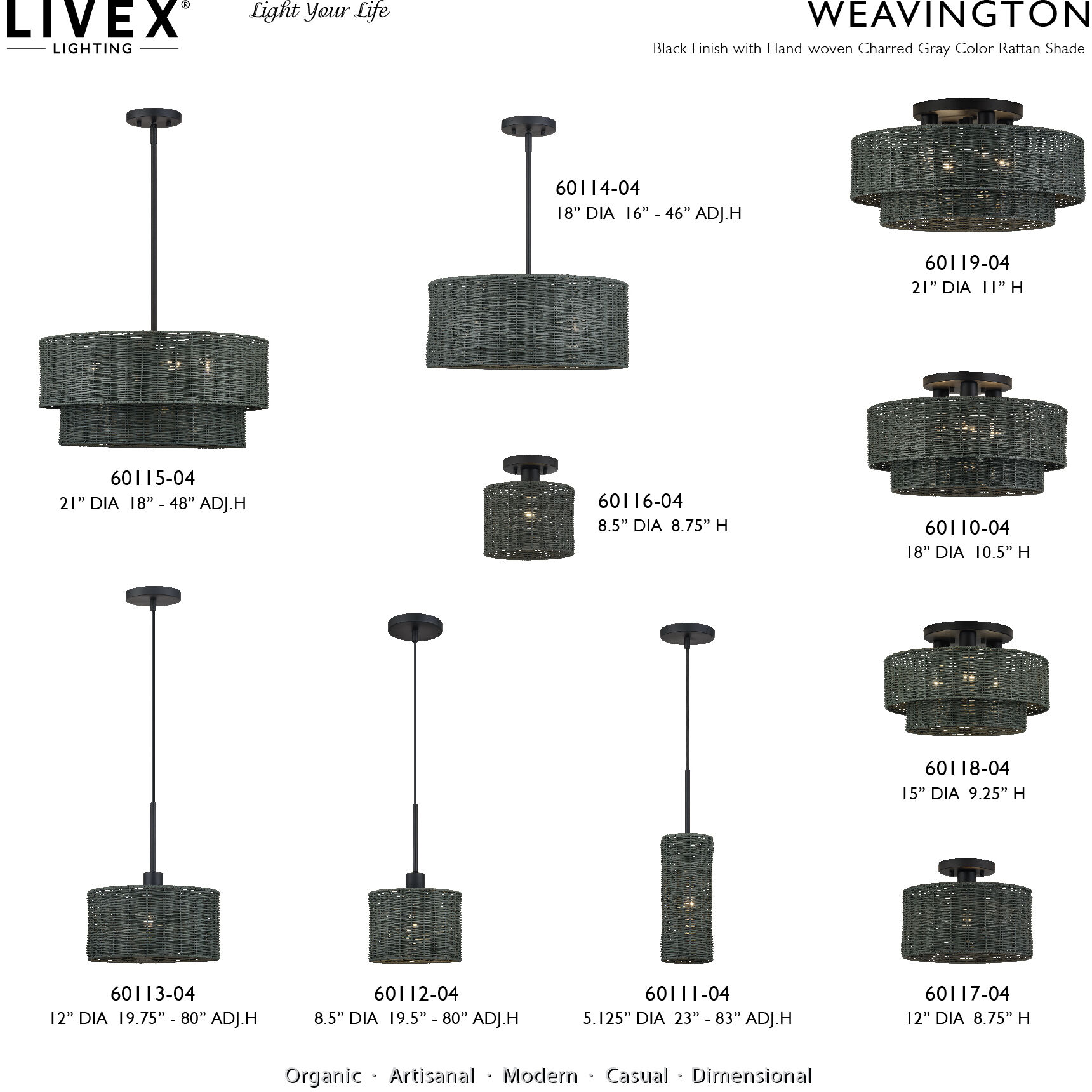 Weavington 1 Light 8.5 inch Black Mini Pendant Ceiling Light