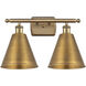 Ballston Cone LED 18 inch Brushed Brass Bath Vanity Light Wall Light
