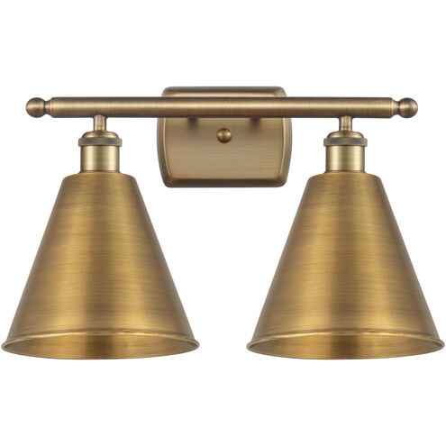 Ballston Cone LED 18 inch Brushed Brass Bath Vanity Light Wall Light