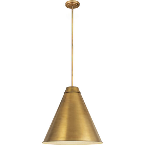 Eaton 1 Light 24 inch Rubbed Brass Pendant Ceiling Light