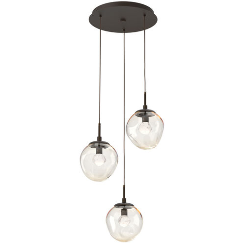 Aster LED LED Flat Bronze Chandelier Ceiling Light, Round Multi-Port