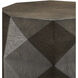Kendall 17 inch Dove Gray and Polished Brass Accent Table