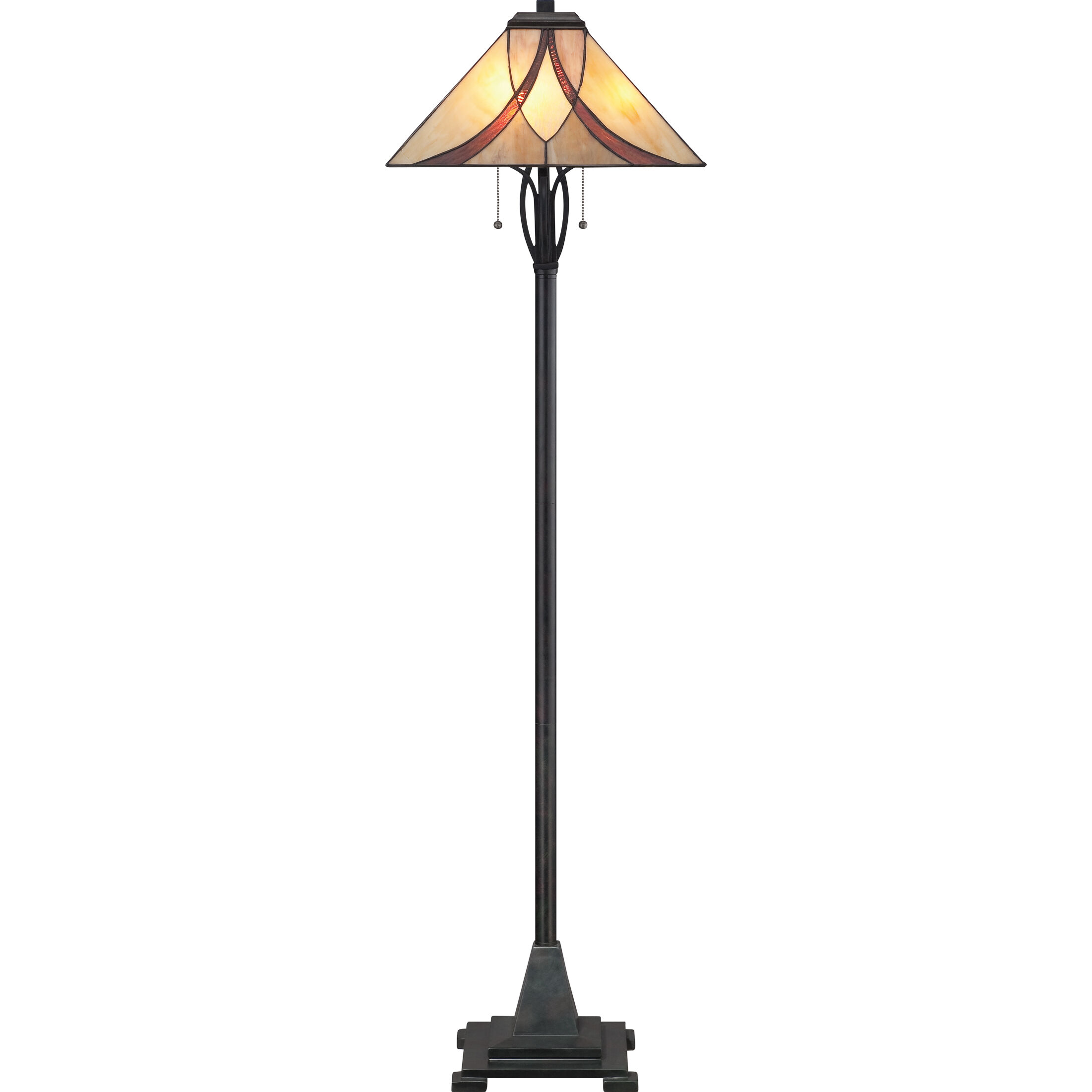 Asheville 60 inch 100 watt Valiant Bronze Floor Lamp Portable Light, Naturals