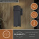 Lavage LED 14 inch Textured Black Outdoor Wall