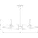 Monteray 6 Light 28 inch Black with Satin Nickel Chandelier Ceiling Light