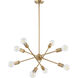 Module 8 Light 22 inch Burnished Brass Chandelier Ceiling Light