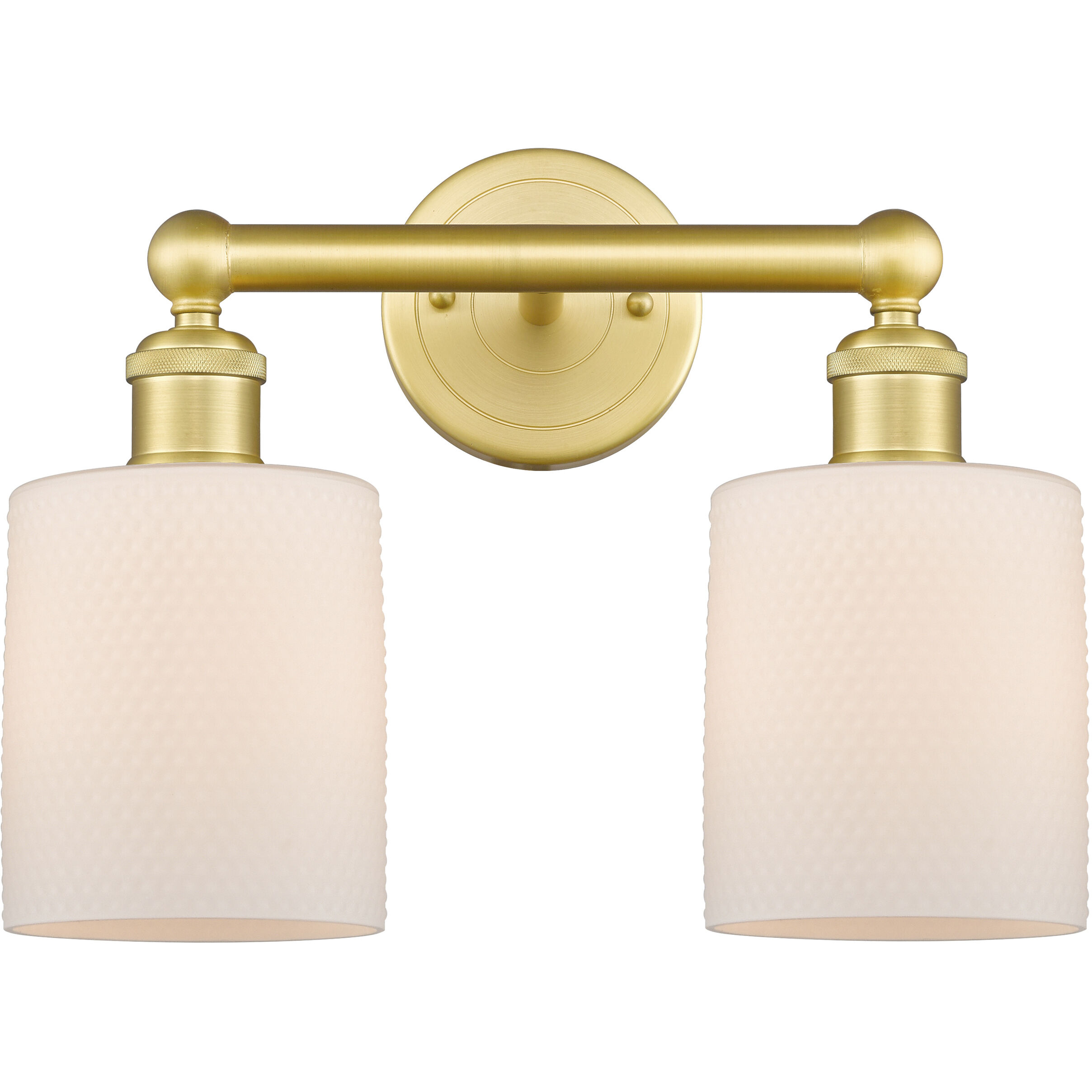 Cobbleskill 2 Light 14 inch Satin Gold Bath Vanity Light Wall Light in Matte White