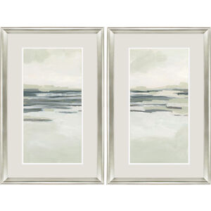 Moss Coastline Green and Blue Framed Art