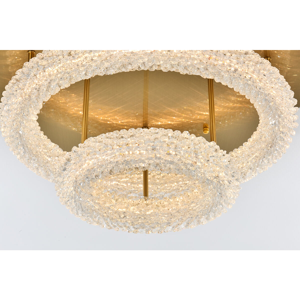Bowen 2 Light 22 inch Satin Gold Flush Mount Ceiling Light