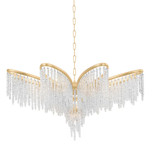 Pandora 9 Light 48 inch Gold Leaf Chandelier Ceiling Light