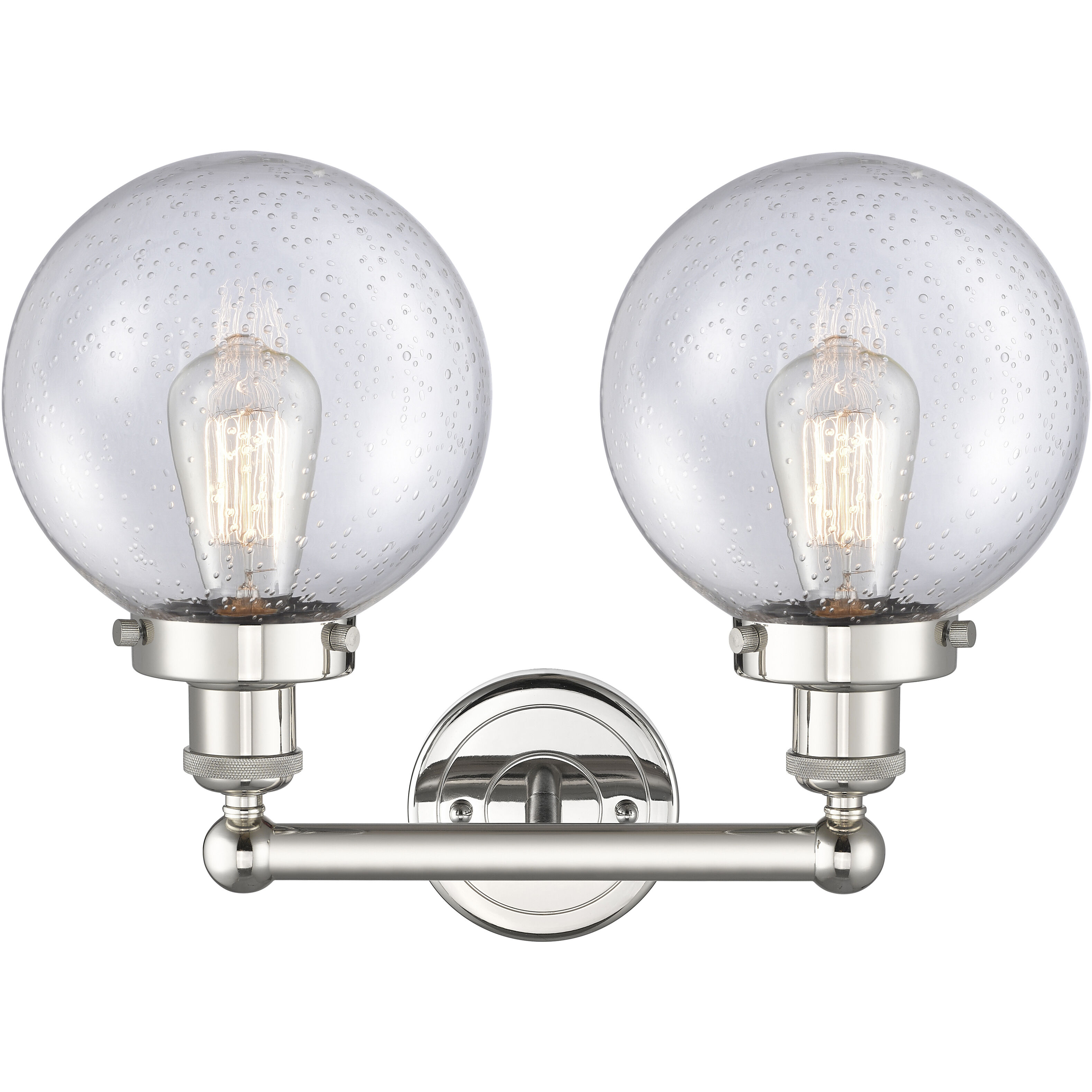 Beacon 2 Light 15.5 inch Polished Nickel Bath Vanity Light Wall Light in Seedy