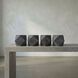 Polyhedron 4 X 4 inch Decorative Candle Holder in Black, Set of 4