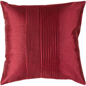 Edwin 18 X 18 inch Burgundy Pillow Cover, Square