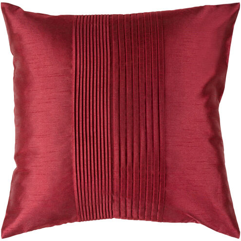 Edwin 18 X 18 inch Burgundy Pillow Cover, Square