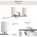 Replay 2 Light 13 inch Polished Nickel Bath Vanity Wall Light
