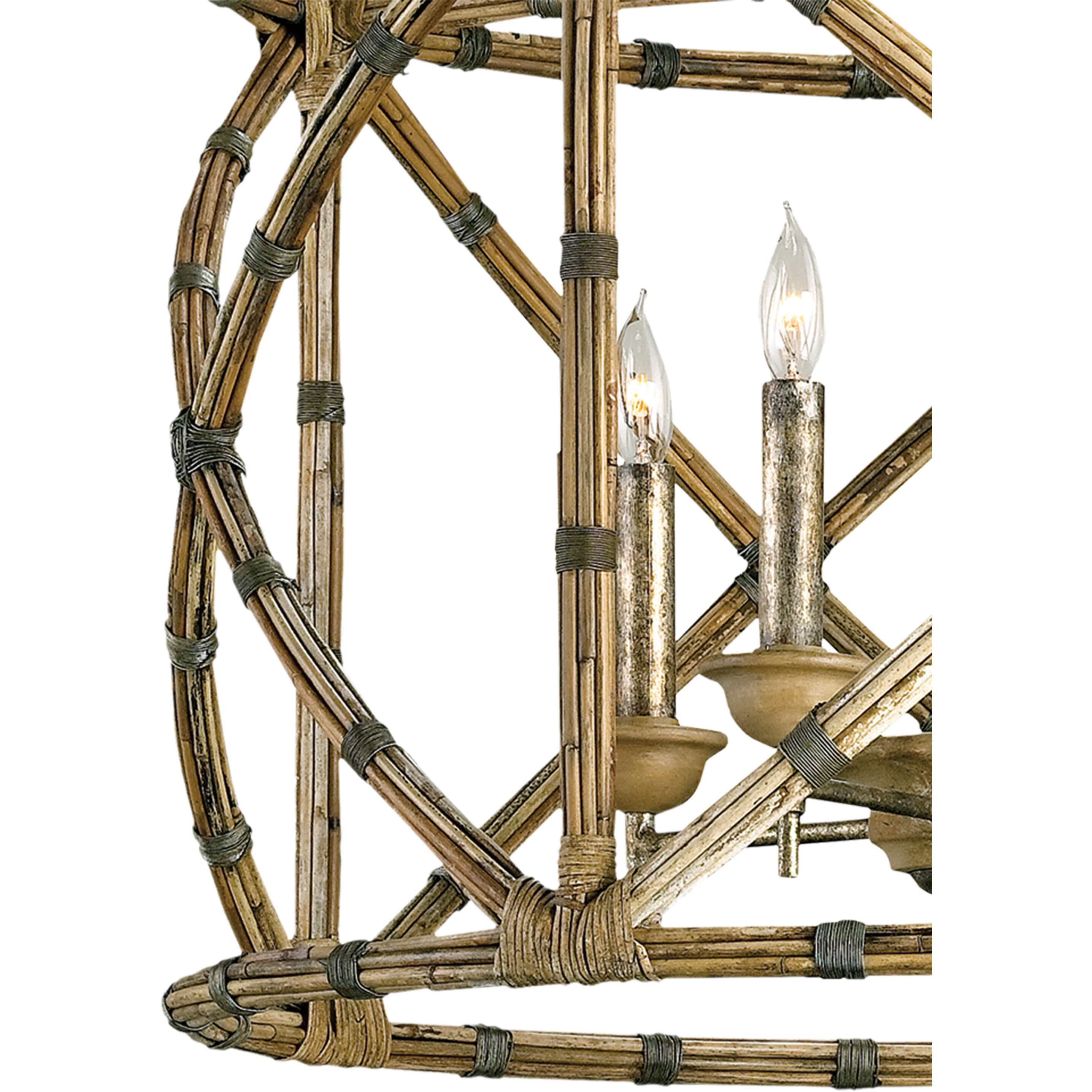 Palm Beach 4 Light 25 inch Pyrite Bronze/Washed Wood/Natural Lantern Pendant Ceiling Light