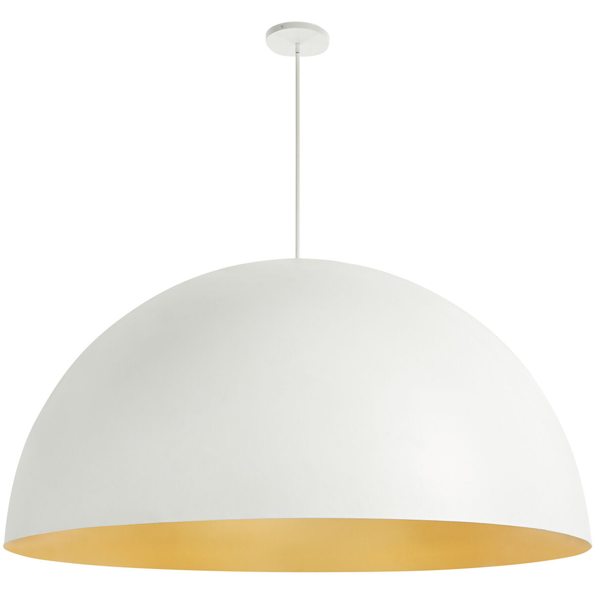 Elias 10 Light 59 inch Matte White Pendant Ceiling Light in 59" D x 59" W x 30.5" H, Matte White with Champagne Gold interior, EVOLV