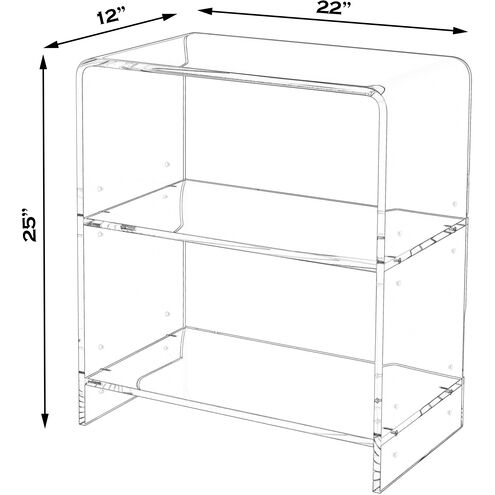 Butler Loft Crystal Clear Acrylic Clear Acrylic Bookcase