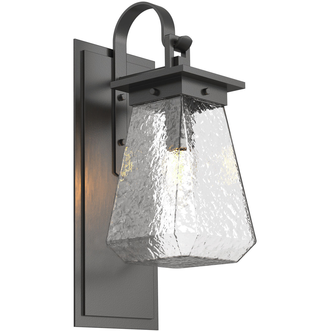Outdoor Chilled Glass 1 Light Argento Grey Outdoor Sconce in E26 Incandescent, Beacon with Shepherds Hook
