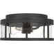 Luning 2 Light 13 inch Textured Black Outdoor Flush Mount, Medium