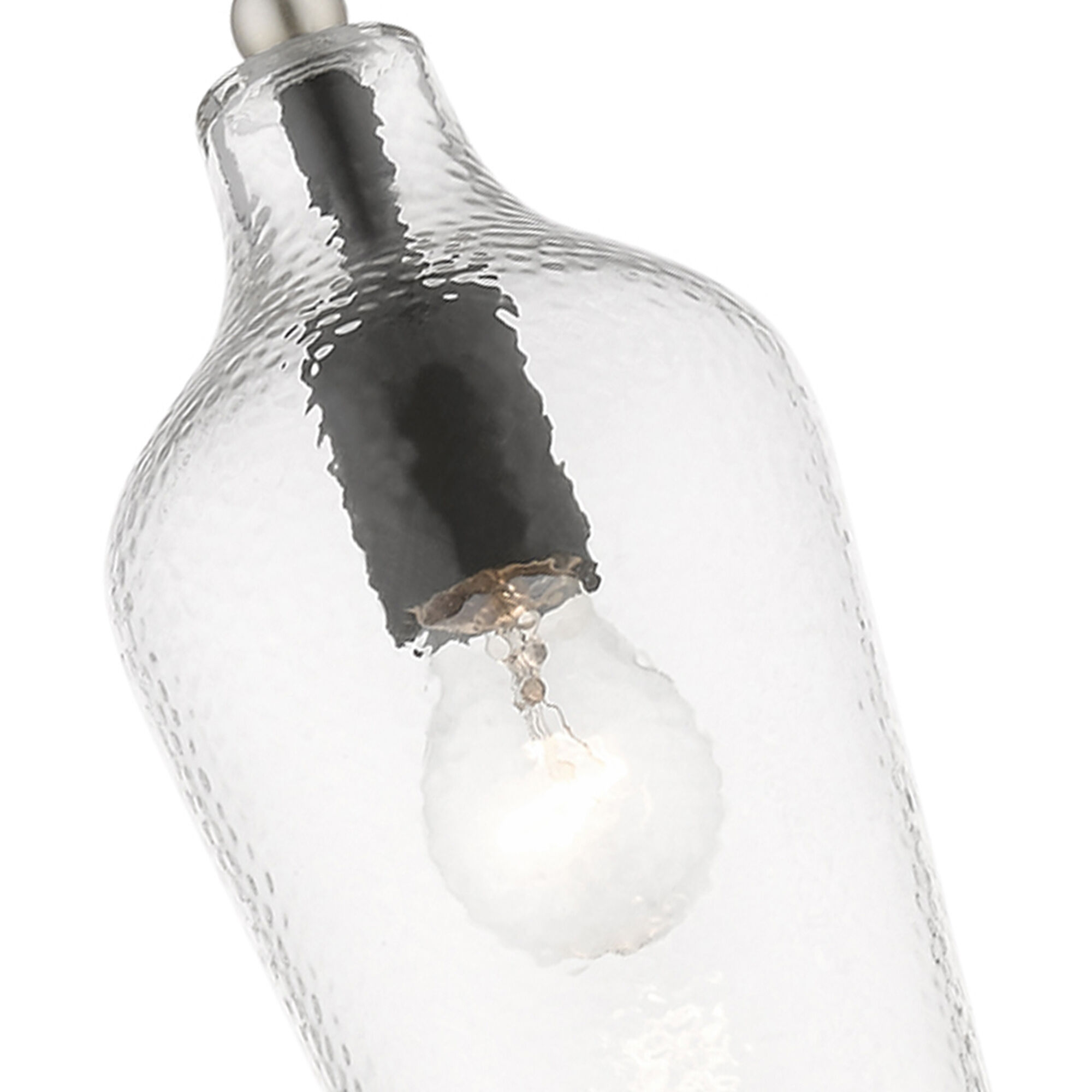 Avery 1 Light 5.25 inch Black with Brushed Nickel Accent Mini Pendant Ceiling Light